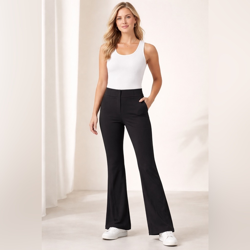 ATHLETA Stellar Flare Trouser Black Size 8 NWOT